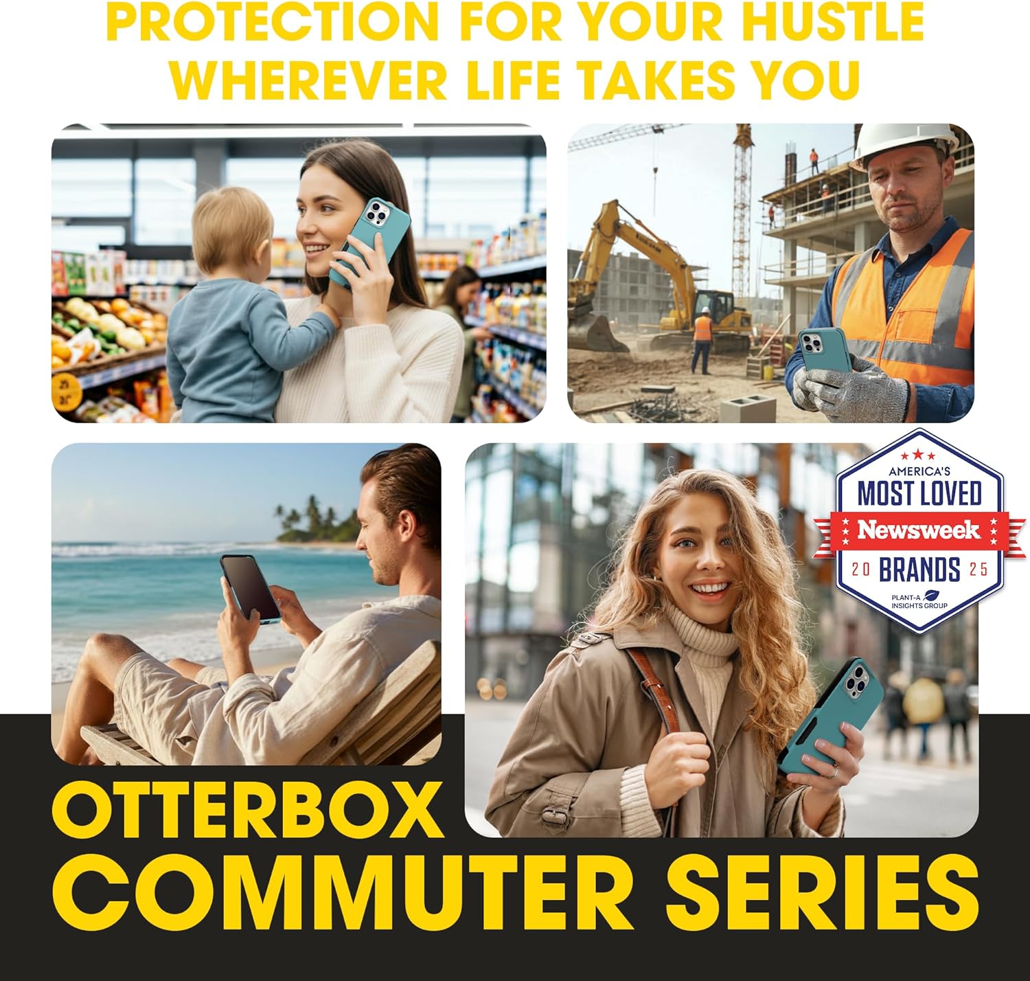 OtterBox iPhone 13 Pro Max & iPhone 12 Pro Max Commuter Series Case - Teal/Black, Slim & Tough, Pocket-Friendly, with Port Protection