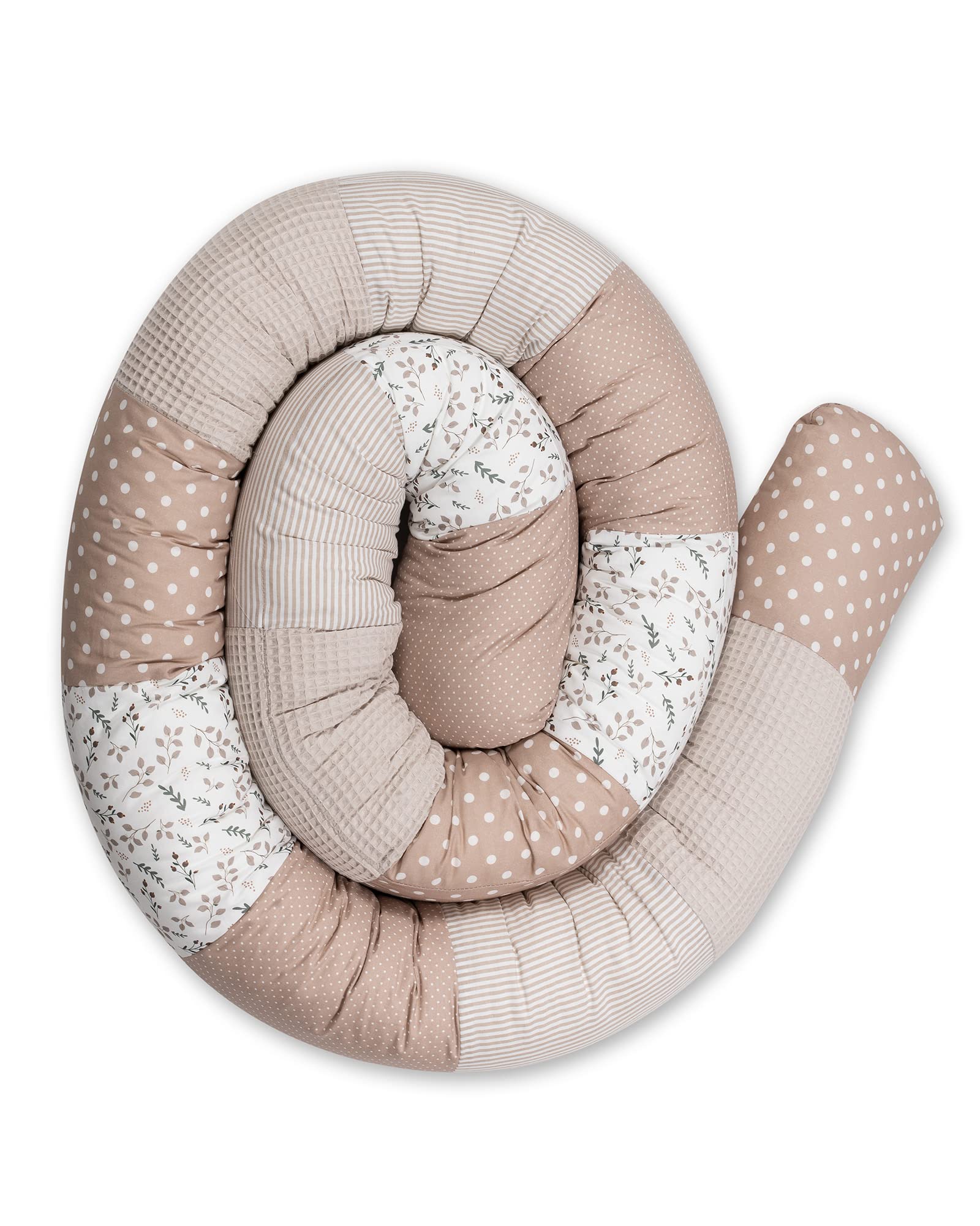 ULLENBOOM Baby Kuschelschlange 300x13 cm Sandblume (Made in EU) - Kuschelschnecke in vielen Farben und Größen, Bezug: 100% Oeko TEX Baumwolle