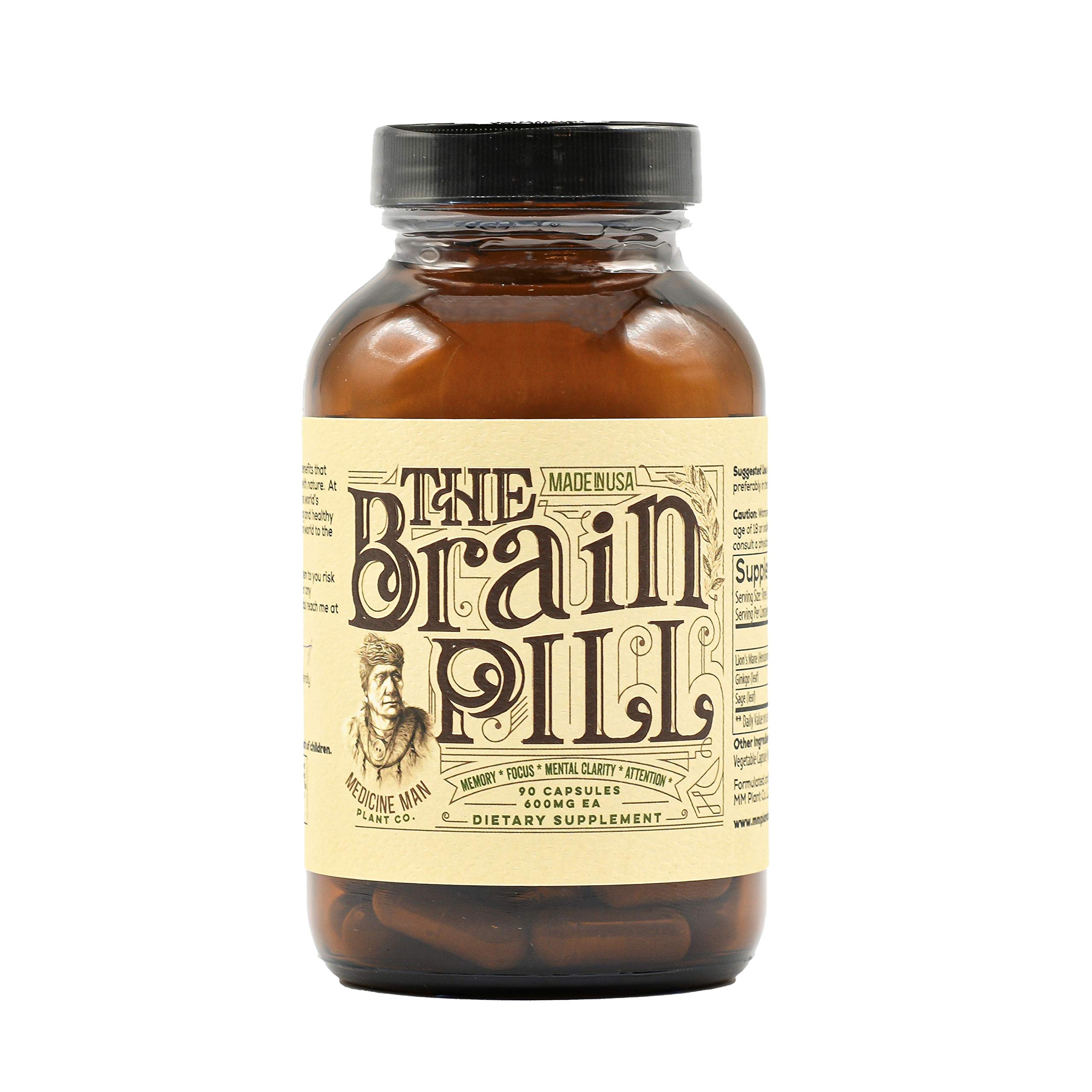 Medicine Man Plant Co. The Brain Pill Mental Energy, Memory, Focus