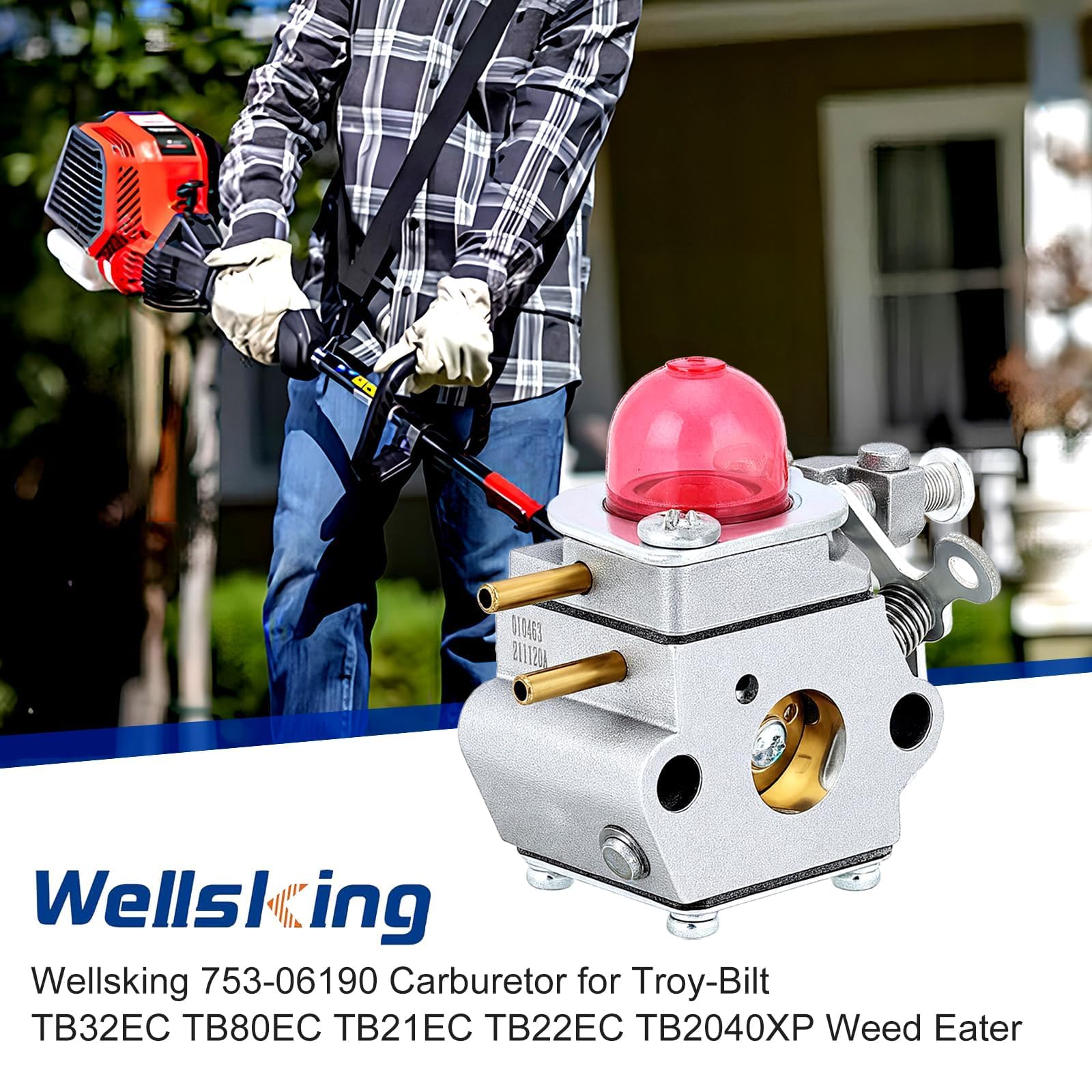 Amazon.com: Wellsking TB32EC Carburetor for Troy-Bilt Weed Eater