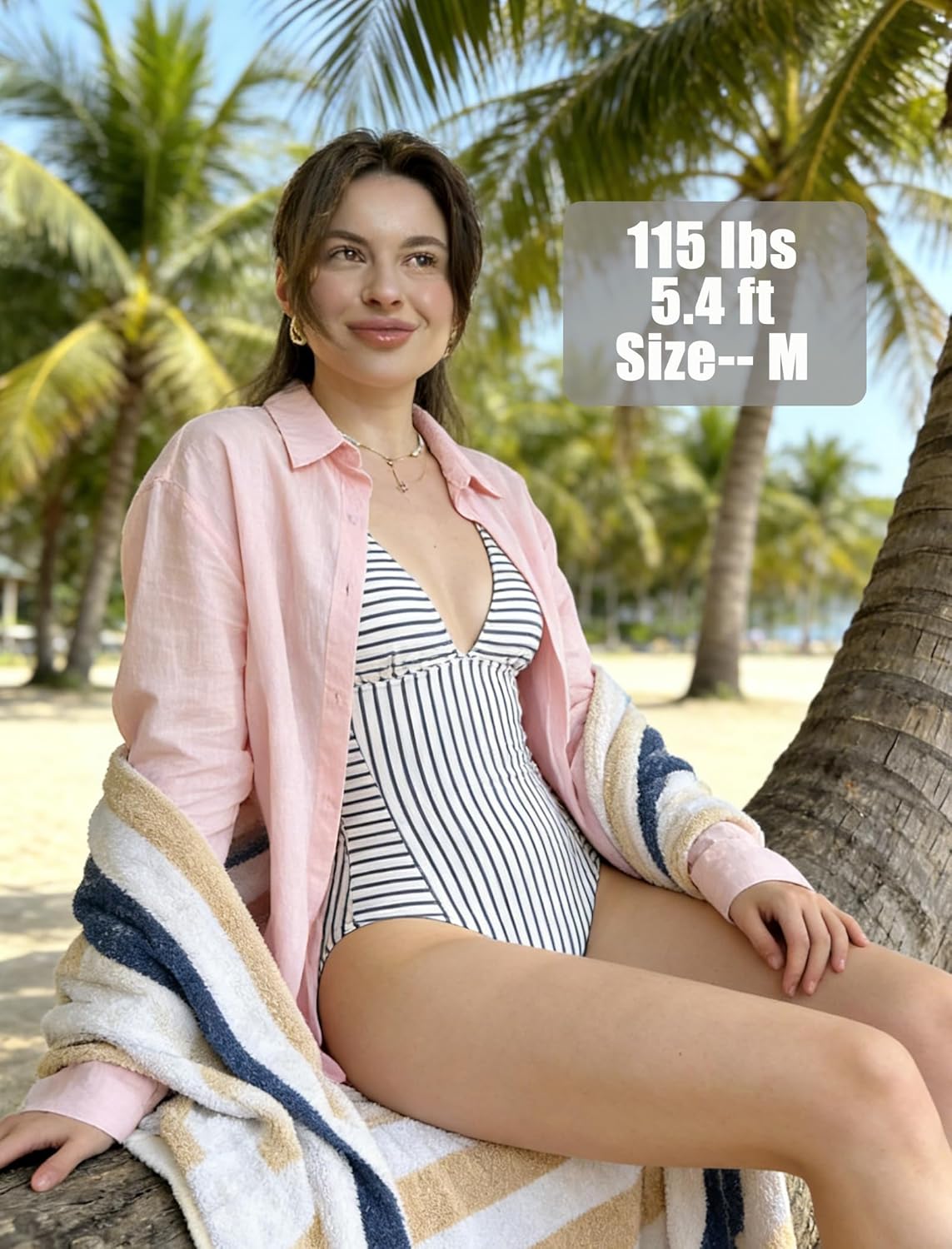 HOTOUCH Womens Button Down Shirts Linen Cotton Long Sleeve Blouses Casual Collared Loose Fit Gauze Tops with Pocket - Image 4