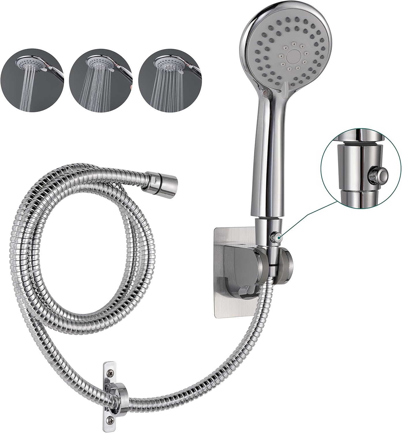 GOOLIFEE Handheld RV Shower Head with Hose and Shut Off