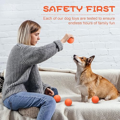 Miniatura 5 de Hiboom Paquete de 15 pelotas de tenis de goma natural para perros que atrapan mascotas, pelotas para entrenamiento de búsqueda de perros de 2.4