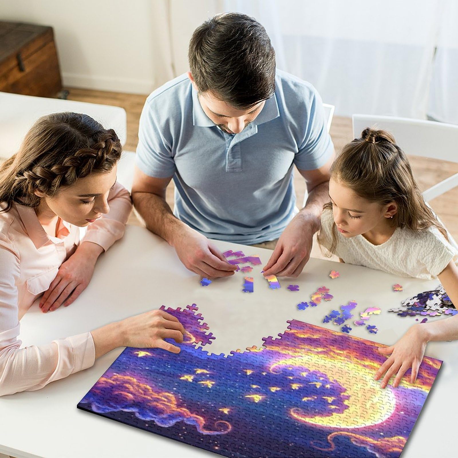Moon Educa Adult 1000 Puzzle 1000 Cartoon Puzzle Edukacja Oryginalne Puzzle Dla Dorosłych I Młodych Miłośników Puzzle 1000 sztuk (75 x 50 cm)