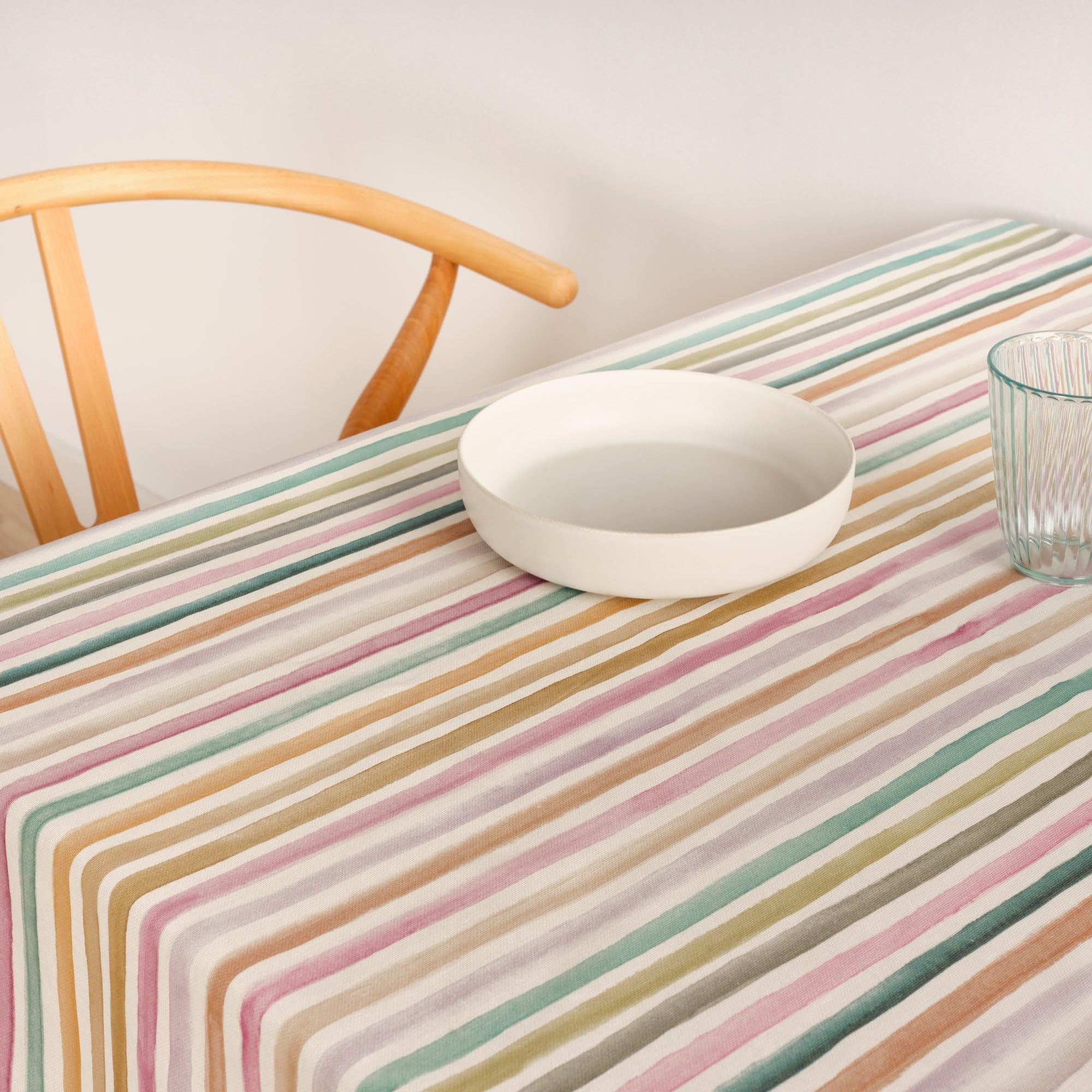 BELUM | Mantel Antimanchas Tamaño 180x250 cm - Tacto Extrasuave Color Multicolor - 100% Made in Spain, Tejido 100% Algodón Orgánico - Modelo Naiara 4-100