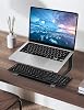 SOUNDANCE Laptop Stand for Desk, Metal Computer Riser, Heavy Stable PC Holder, Ergonomic Laptops Elevator for 12 to 17.3 Inches Notebook Computer, Black