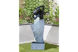 Shampooing Girl Water Fountain with Bubbling Wall