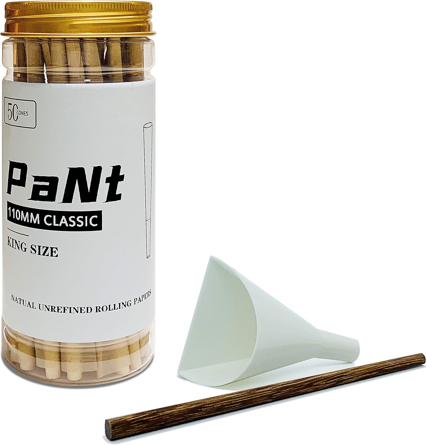 PaNt Lot de 50 cônes préroulés avec et entonnoir King Size