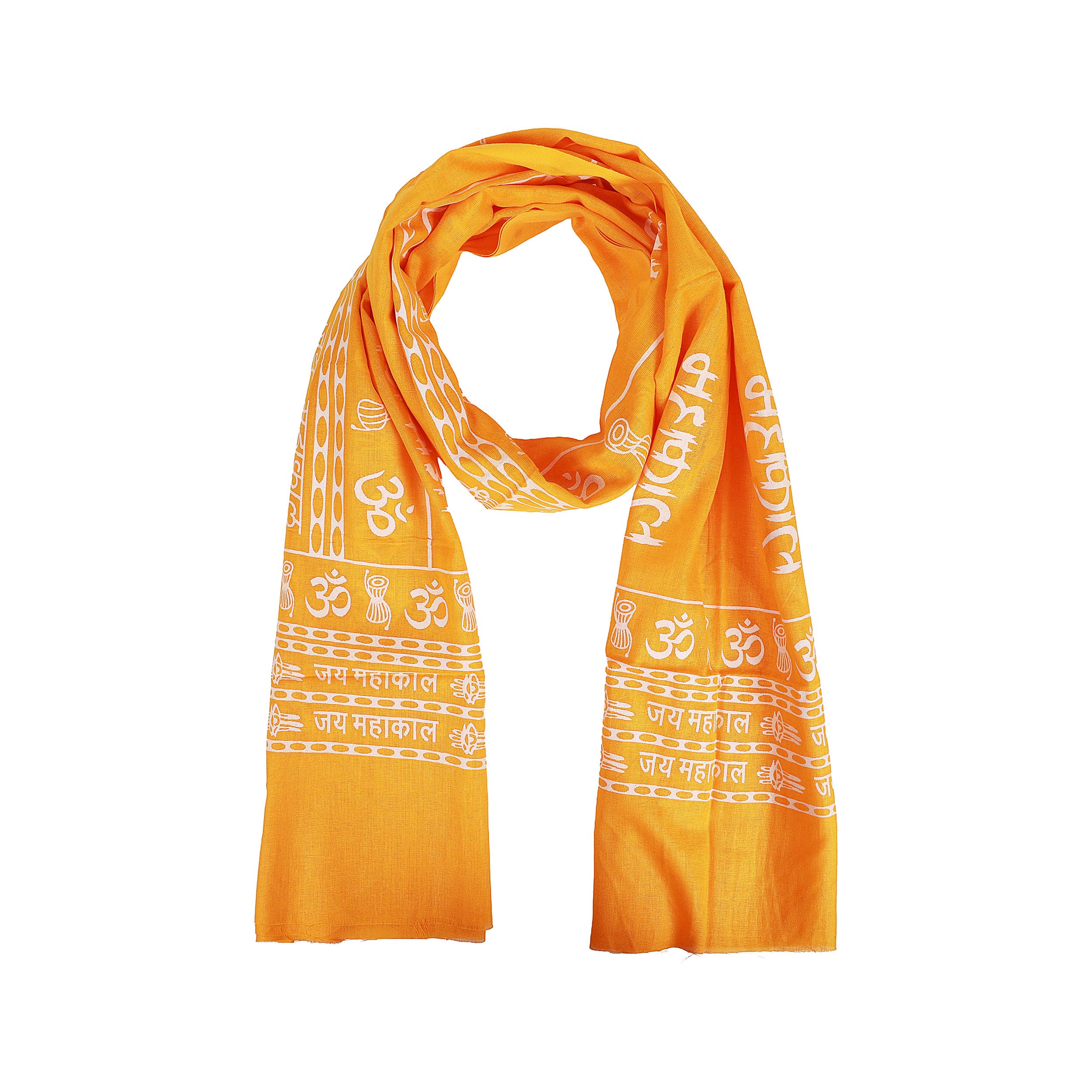 Mahakal Printrd Premium Cotton Scarf, Dupatta, Khes, Shawl, Patka, Stole For Pooja/Temple/Special Mahashivratri And All Festival Use It, [Size - 30×60 Inches, 1.5 Meter]-image-5