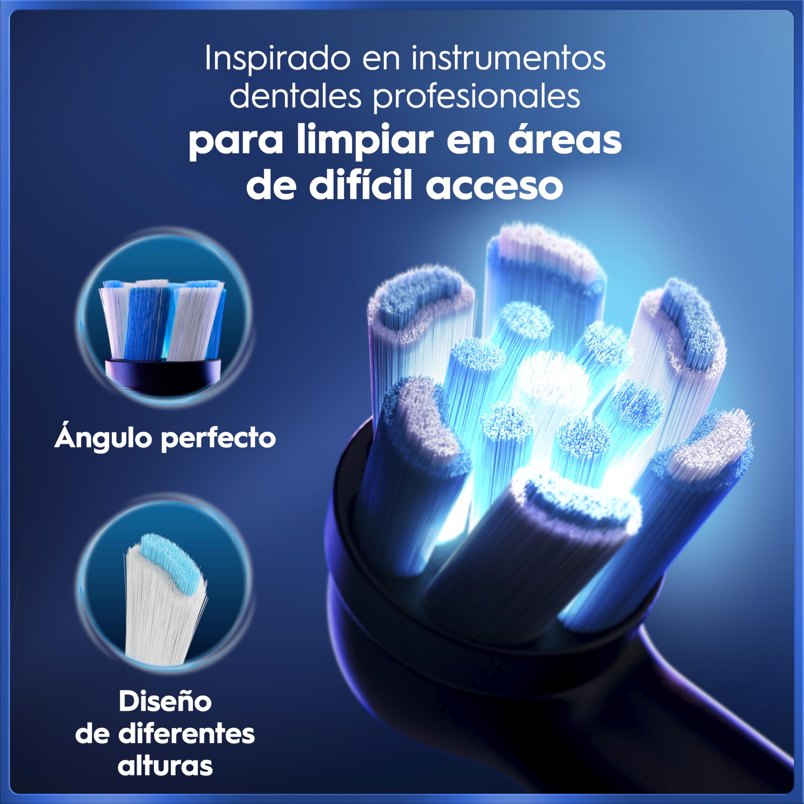 Oral-B iO 5N Cepillo de Dientes Eléctrico con Mango Recargable, 3 Cabezales y Estuche De Viaje, Diseñado por Braun - Negro , El embalaje puede variar