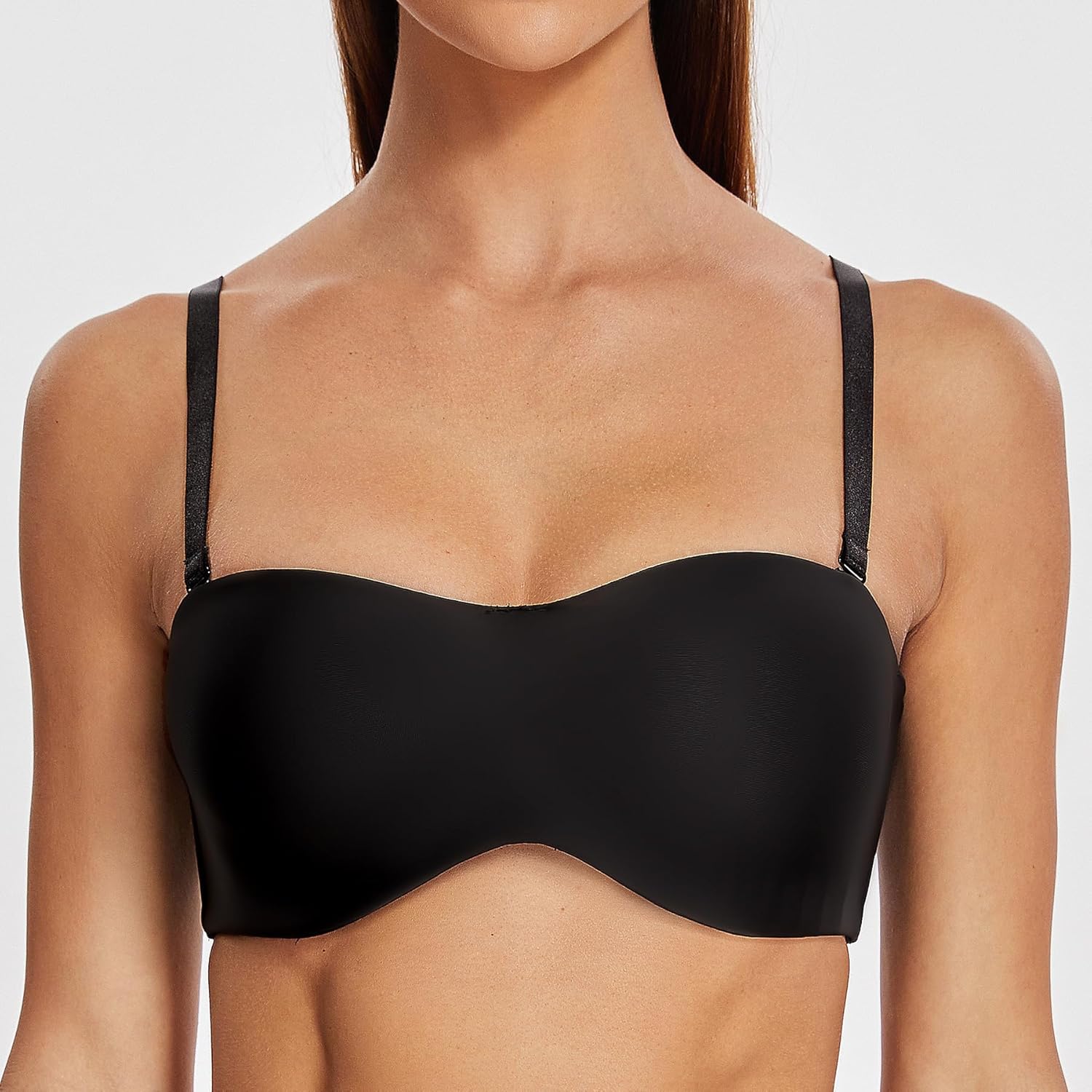 MELENECA Women's Strapless Bra for Large Bust Minimizer Unlined Bandeau with Underwire - Image 4