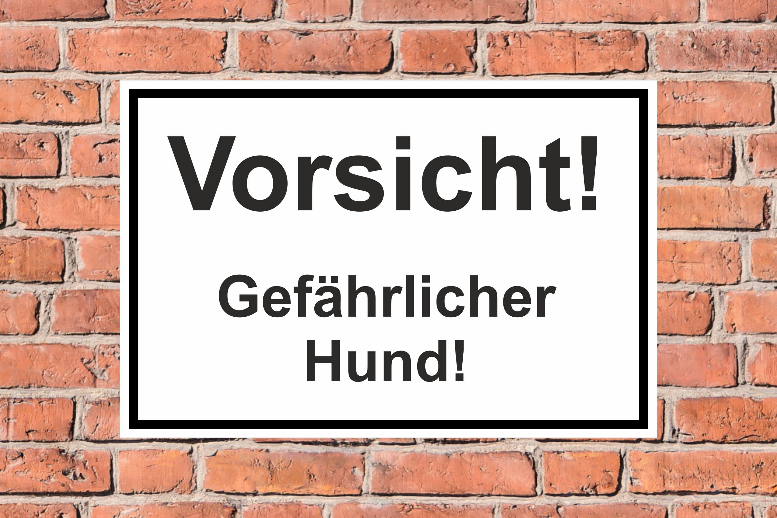 Melis-Folienwerkstatt Warnschild „Vorsicht Vor Dem Bissigen Hund“ – 45x30 Cm, 3 Mm Aluverbund – Mit Bohrlöchern