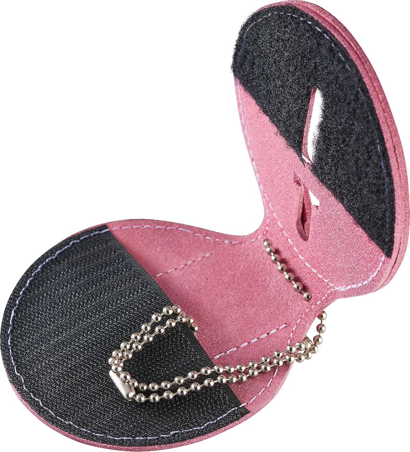 Perfect Fit Shield Wallets County of Los Angeles Sheriff Six-Point Star Belt Clip Badge Holder with Pocket and Chain (Cutout PF622), Pink Leather, One Size