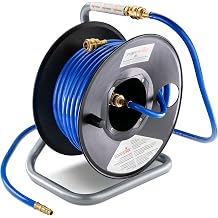 Poppstar Manual Compressed Air Pants Reel PVC 20 m + 1.5 m diameter 6 x 11.5 mm Connections 1/4 inch BSPT