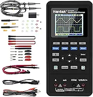 Hantek Osciloscópio portátil 2c42, multímetro 2 em 1, testador multifuncional, 2 canais + dmm, escopo 40mhz