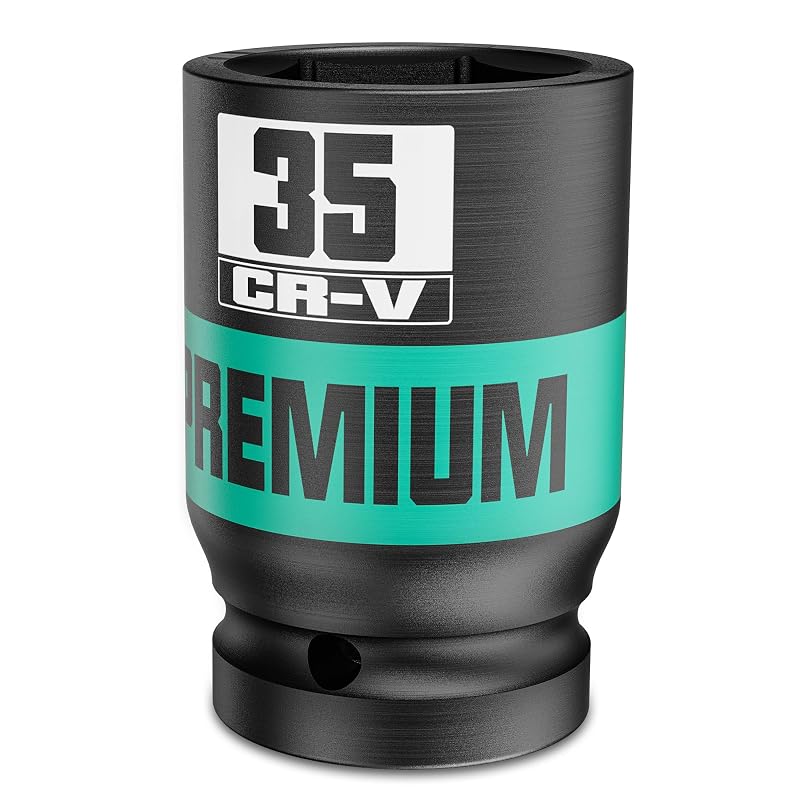 Soquete de impacto profundo 35 mm, 6 pontos, encaixe quadrado de 19,05 mm (3/4 pol.), CR-V, KIRXST, 1 peça