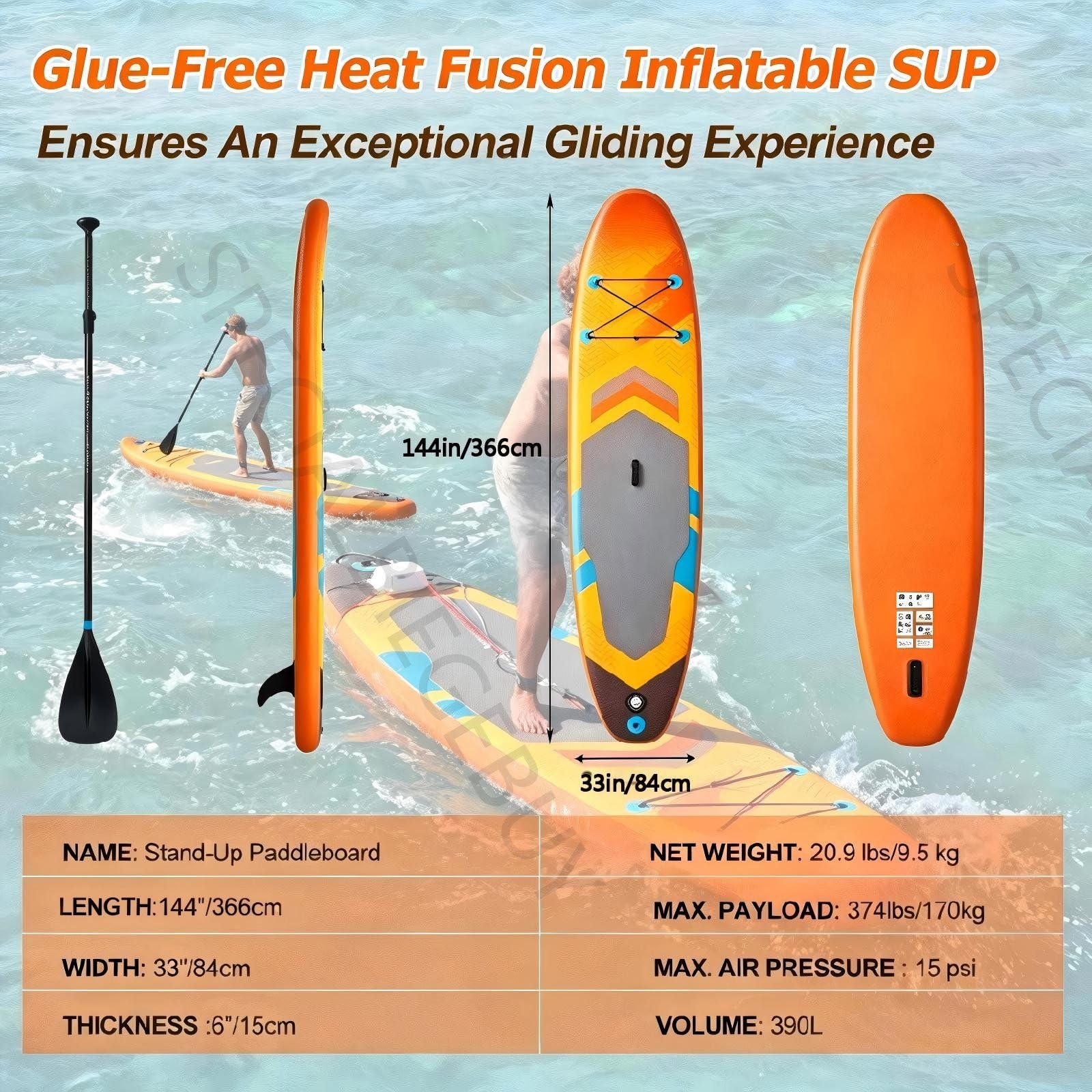 Motor Fueraborda Eléctrico12V & Tabla Paddle Surf Hinchable | Stand Up Paddle Board Inflable con Remo,366×84cm Padel Surf para Jovenes y Adultos, Soporta hasta170 kg,Sin Hélice Exterior