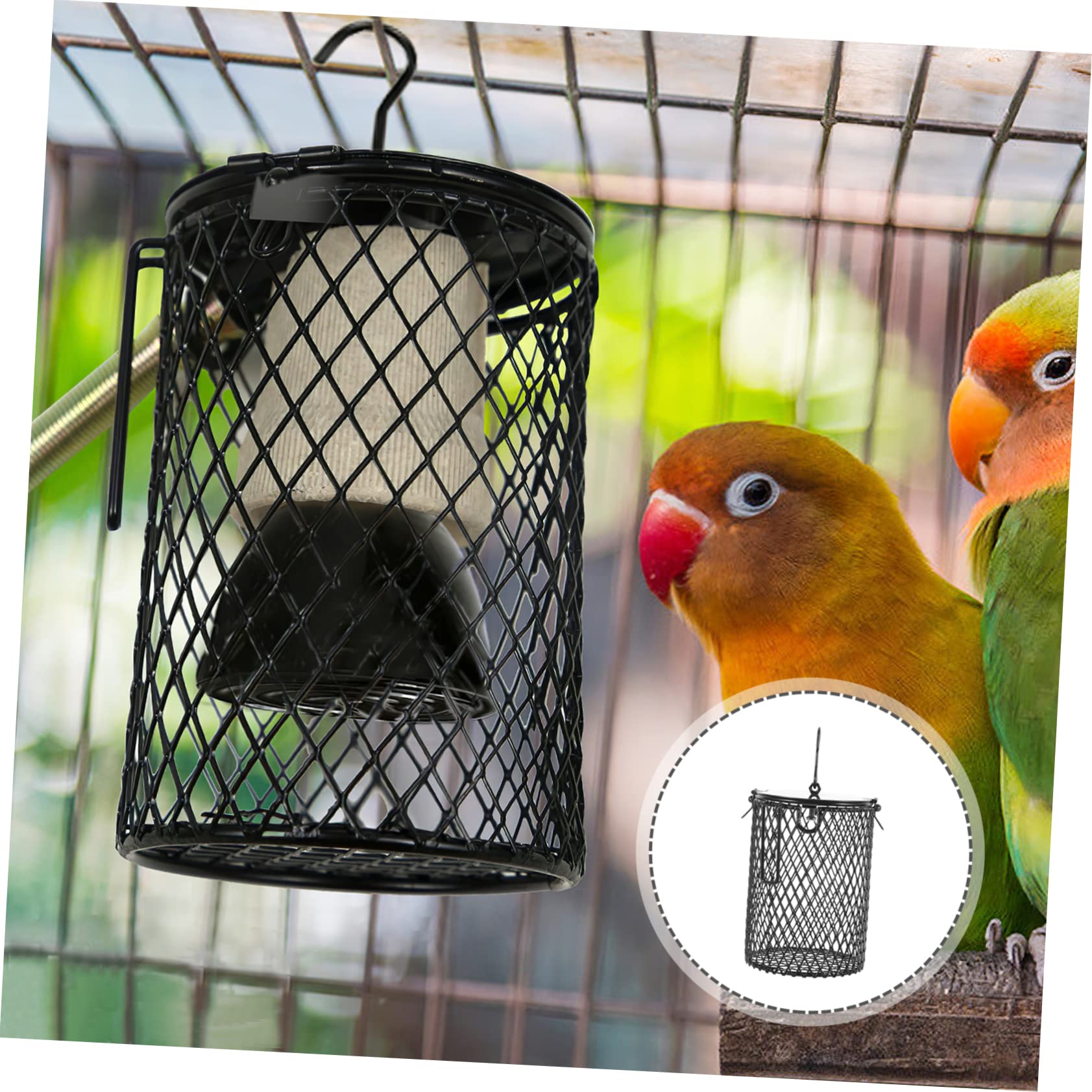 COLLBATH 3 Pezzi Griglia per Lampada Riscaldante Rettili Kit Lampada per Uccelli Paralume per Rettili Lampadina per Riscaldante i Recinto Oscurato Zoo Animali