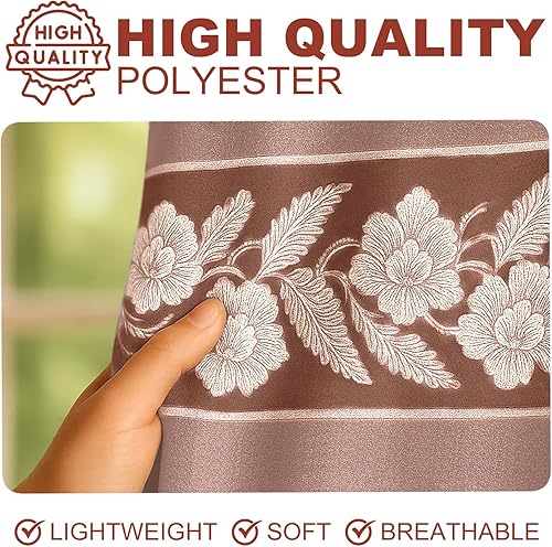 Miniatura 3 de YHSF Cortinas de jacquard para ventana de sala de estar y dormitorios, 54 pulgadas de ancho x 84 pulgadas de largo, juego de 2 paneles de cortinas