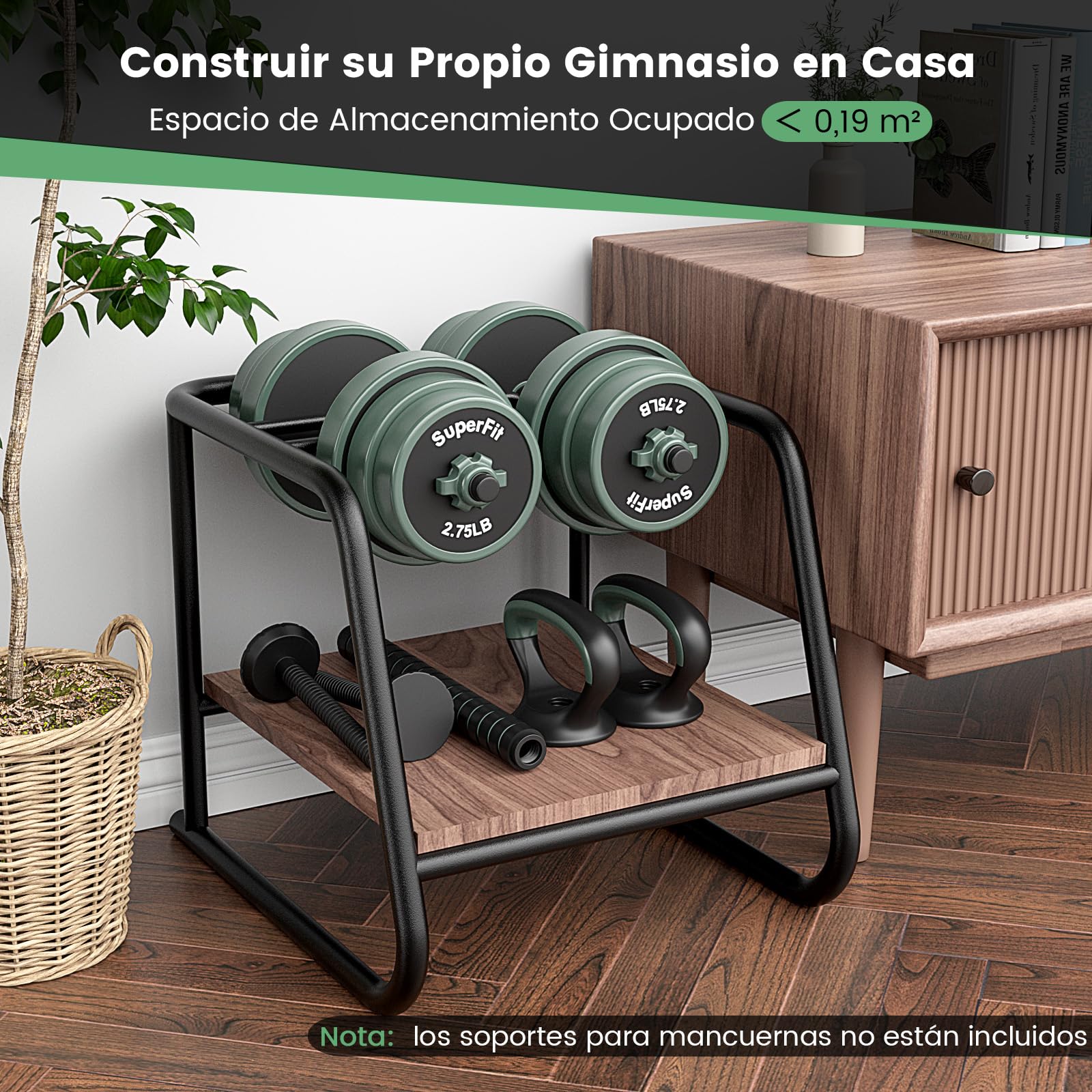 GOPLUS Juego de Mancuernas 4 en 1, Juego de Pesas 20 kg Ajustables con Barras de Conexión Antideslizantes, Pesas Rusas, Soporte para Flexiones, Equipo de Ejercicio Fitness para Gimnasio en Casa