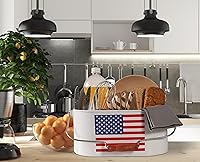 Vista 4 de Bedding Craft Organizador para cubiertos, soporte para cubiertos, decoración de artículos de estaño galvanizado, soporte para utensilios de picnic