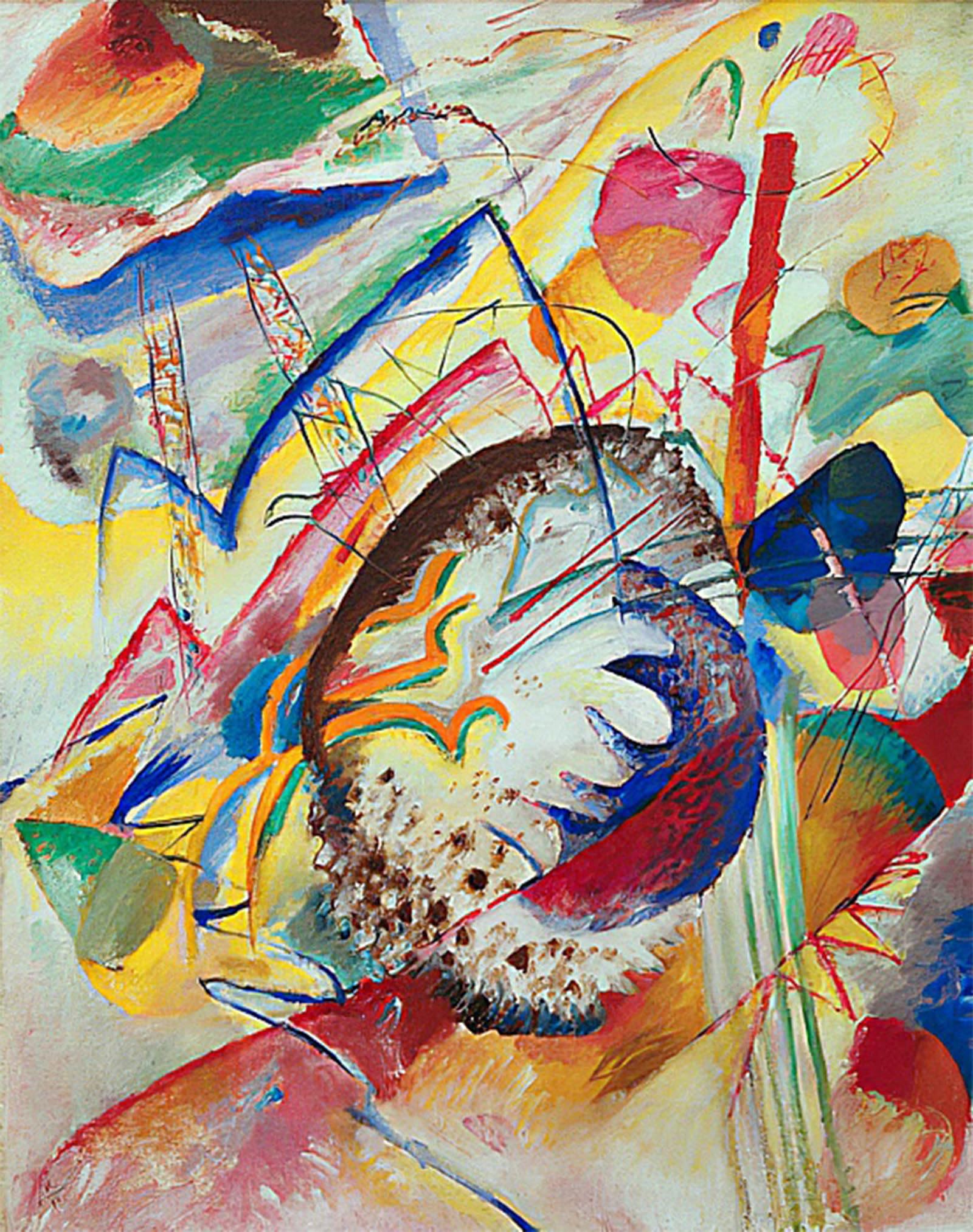 SERENDIPITP Abstract Painting Mural Print Picture Wall Decor Painting Große Studie. by Wassily Kandinsky Vintage Wall Artwork for Home Decor 60x90cm