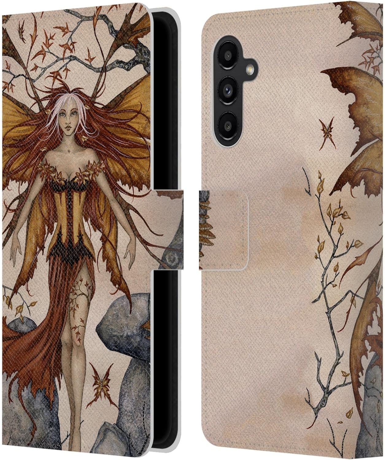 Head Case Designs Officially Licensed Amy Brown The Introduction Pixies Leather Wallet Case Compatible with Samsung Galaxy A13 5G (2021)