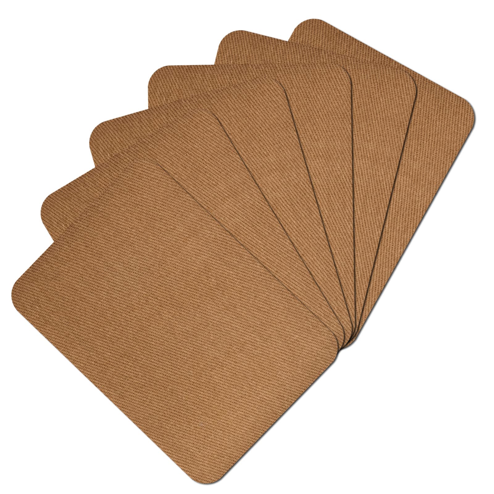 Premium Quality Fabric Repair Patches Iron-on Patches for Clothing Inside &amp; Outside Strongest Glue Cotton 3" by 4-1/4" (7.5 cm x 10.5 cm)… (6PCS-Camel)