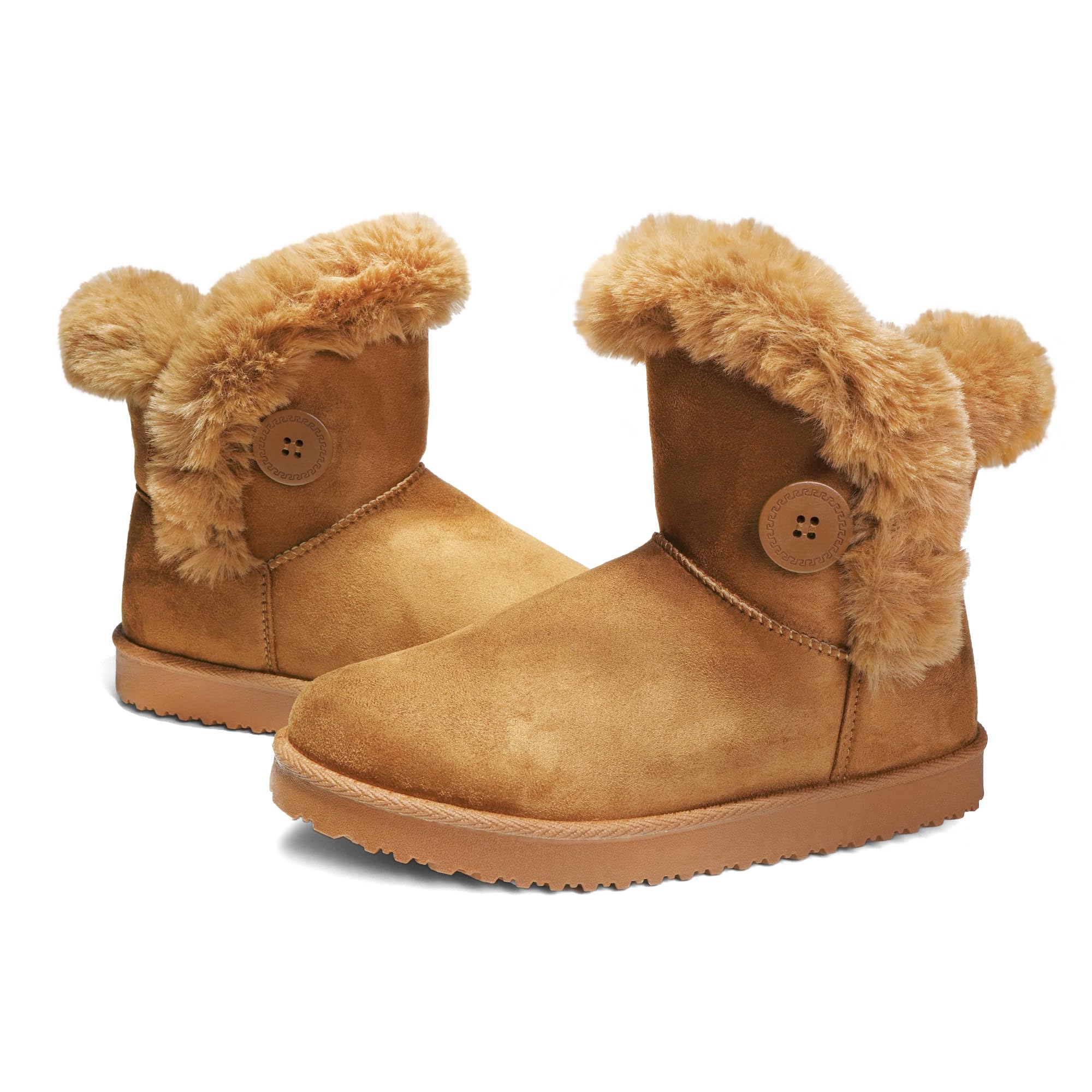 JOMIX Stivali Invernali da Donna Stivaletti Pelosi Classici Imbottita Pelliccia Sintetica Caldi Comodi e Leggeri