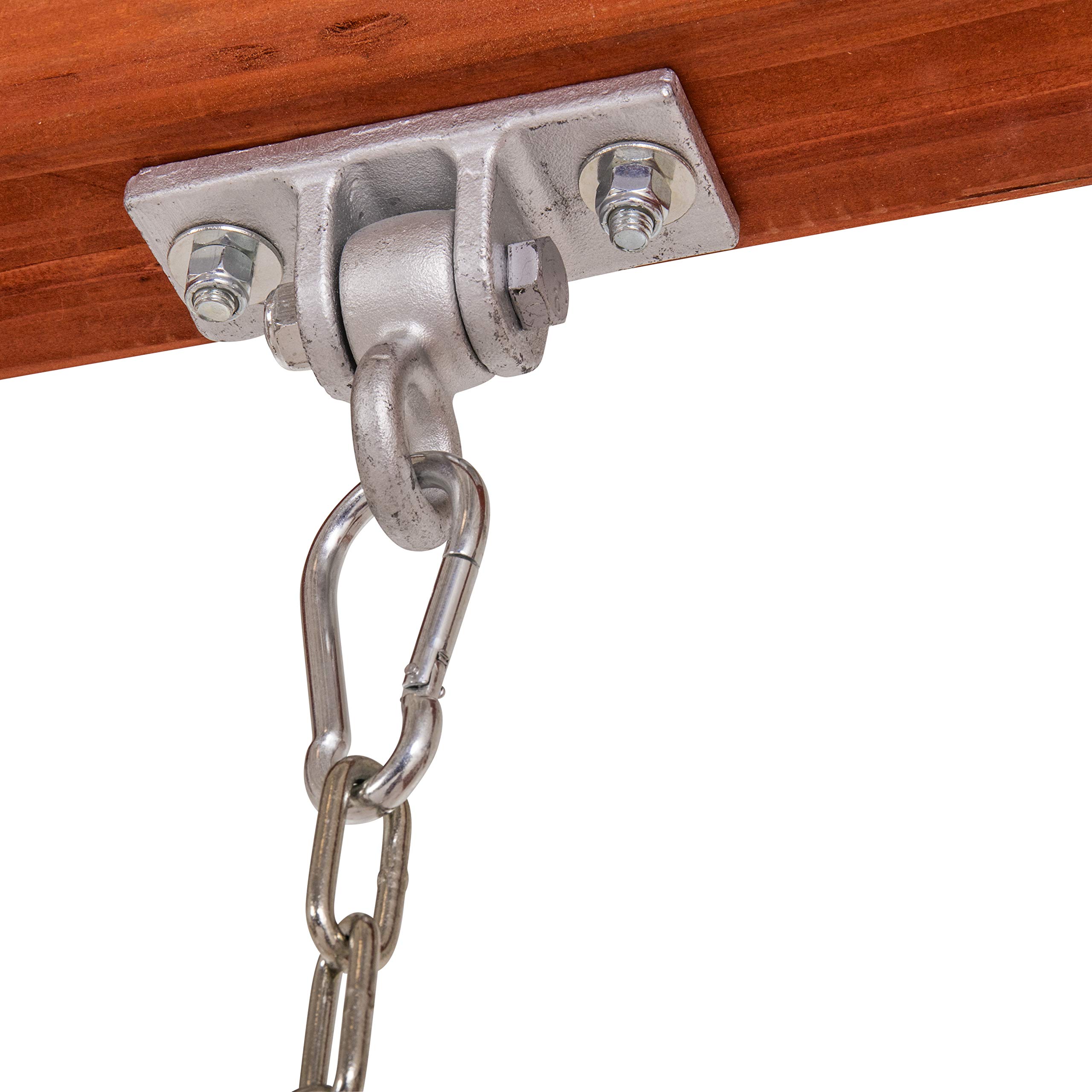 Jack and June Set da gioco durevole con barra trapezio e altalena combinata con grandi catene da 127 cm
