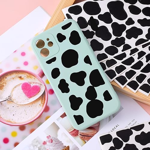 Miniatura 3 de 18 hojas de 540 calcomanías con estampado de vaca, calcomanía decorativa autoadhesiva con patrón de vaca, adhesivo negro impermeable para botella de