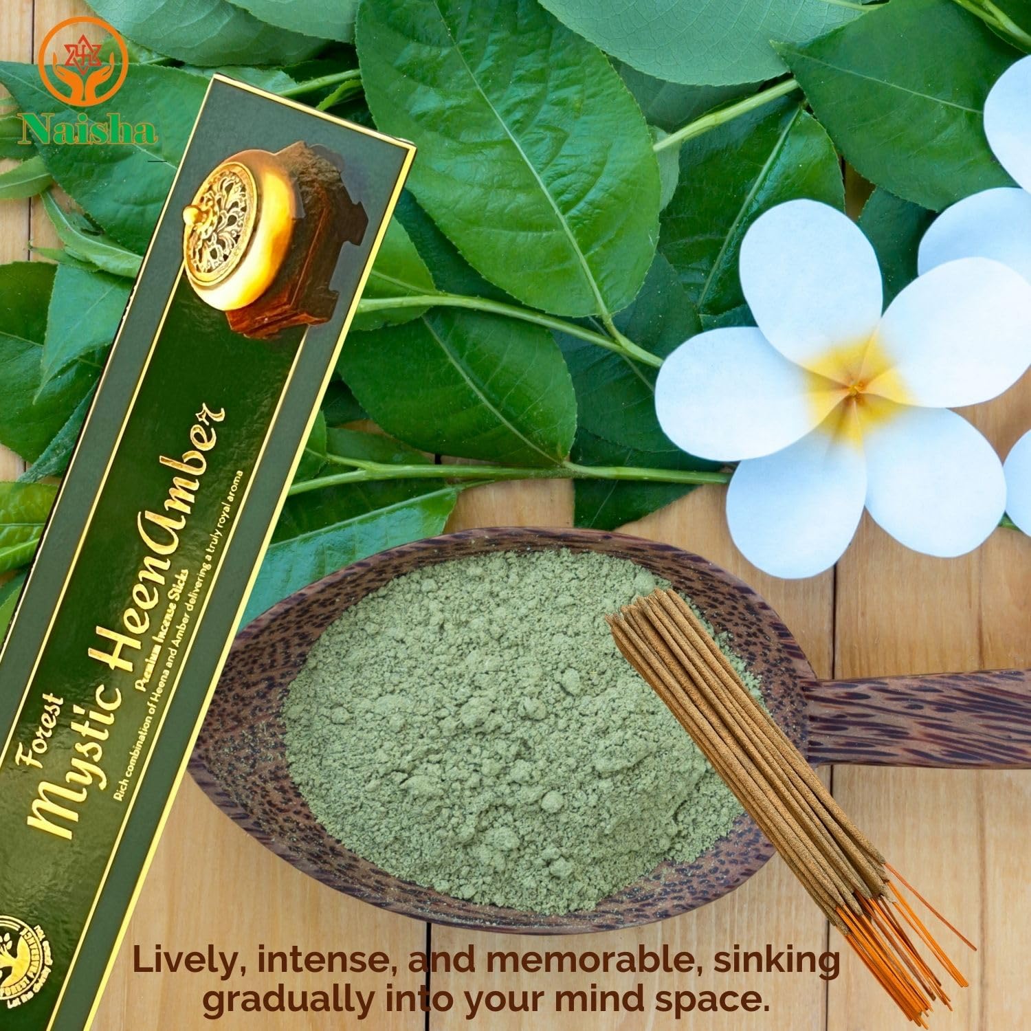 Naisha Premium Incense Sticks Gift Set of 4 (50 Gm Each) Fine Quality Sticks for Positivity Long Lasting Fragrance - Image 3