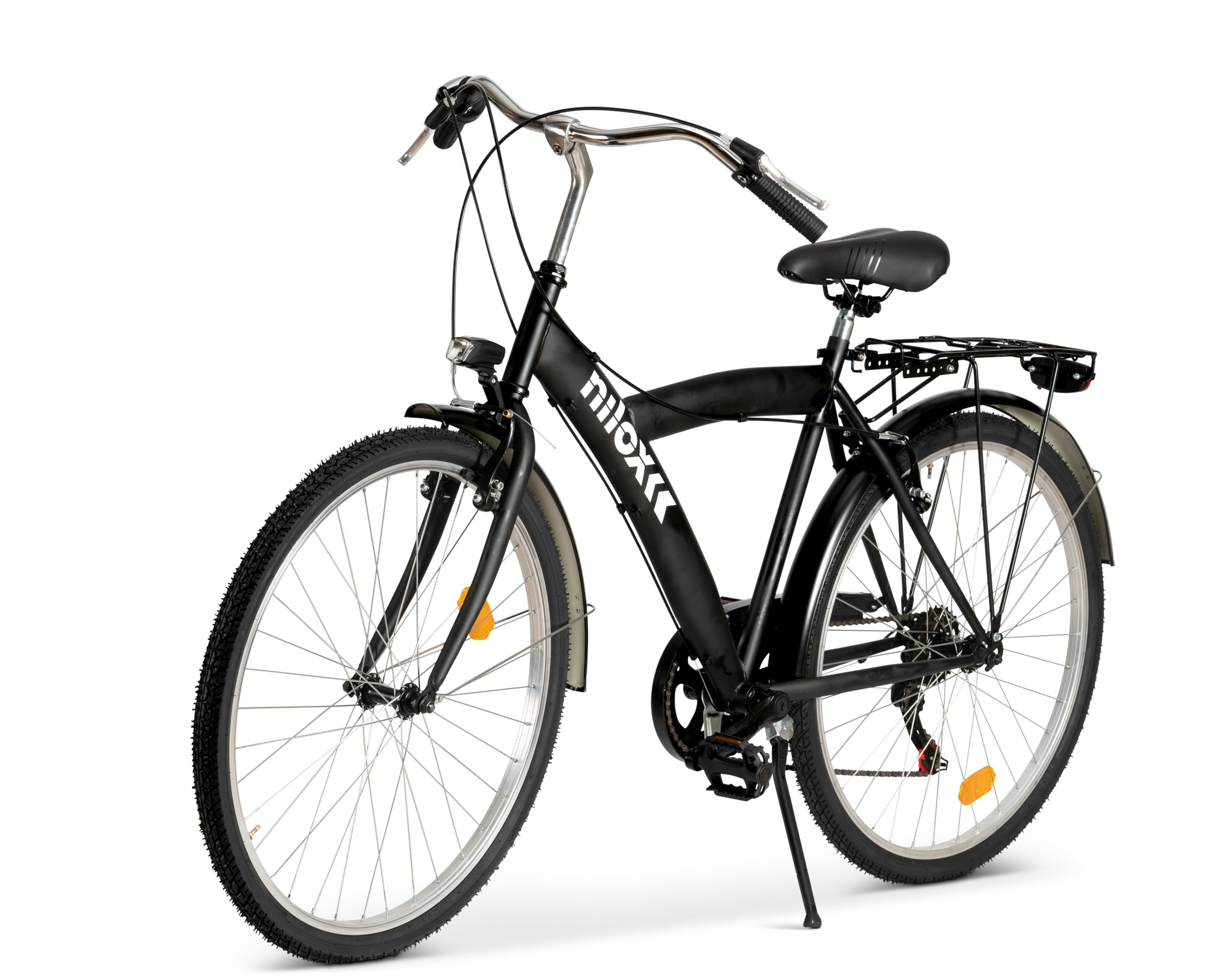 Nilox Bike Urban, Bicicleta Adulto Unisex con Cuadro de Acero, Bicicleta Carretera con Cambios Shimano y Frenos V-Brake, Bici de 26"