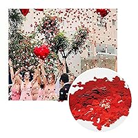 Vista 5 de ANBOO 4 Pcs Red Heart Confetti, 10mm Silver Love Heart Confetti, Table Confetti for Party Wedding and for valentine's day Decoration