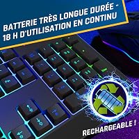 KLIM Blaze & Chroma vezeték nélküli RGB gamer billentyűzet és egér szett - ergonomikus, tartós akkumulátor, PC/Mac/PS4/PS5 kompatibilis 5