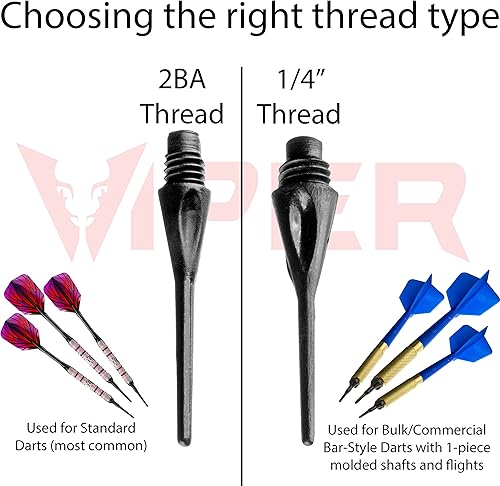 Miniatura 2 de Viper Dart Accesorio Punta de dardo de punta suave de 14 pulgadas, color negro (500 y 1000 paquetes)