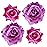 Topbuti Rose Hair Clip, 4 Pcs Fabric Rose Flowers Hair Clips, Mexican Hair Flowers Pin up Headpieces for Woman Girl Wedding Party Mother\'s Day (Light Purple)