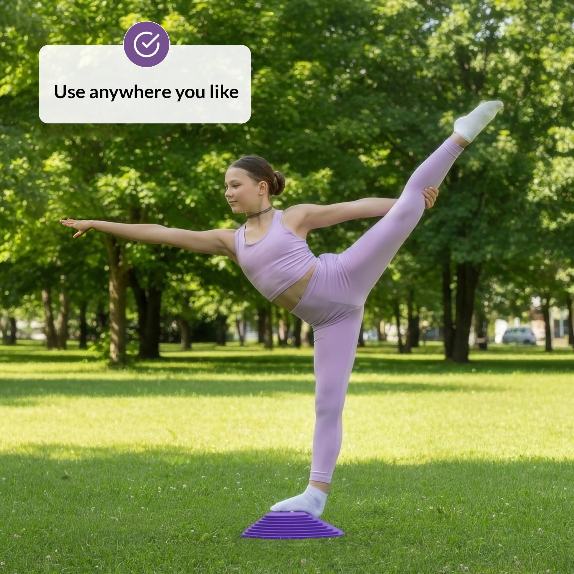 Odoxia Stojak do trenera kaskaderów dla cheerleaderek, przenośny trener równowagi, platforma do ćwiczeń ulotki kaskaderskiej, lekki blok gimnastyczny, sprzęt dla cheerleaderek do bezpiecznego treningu