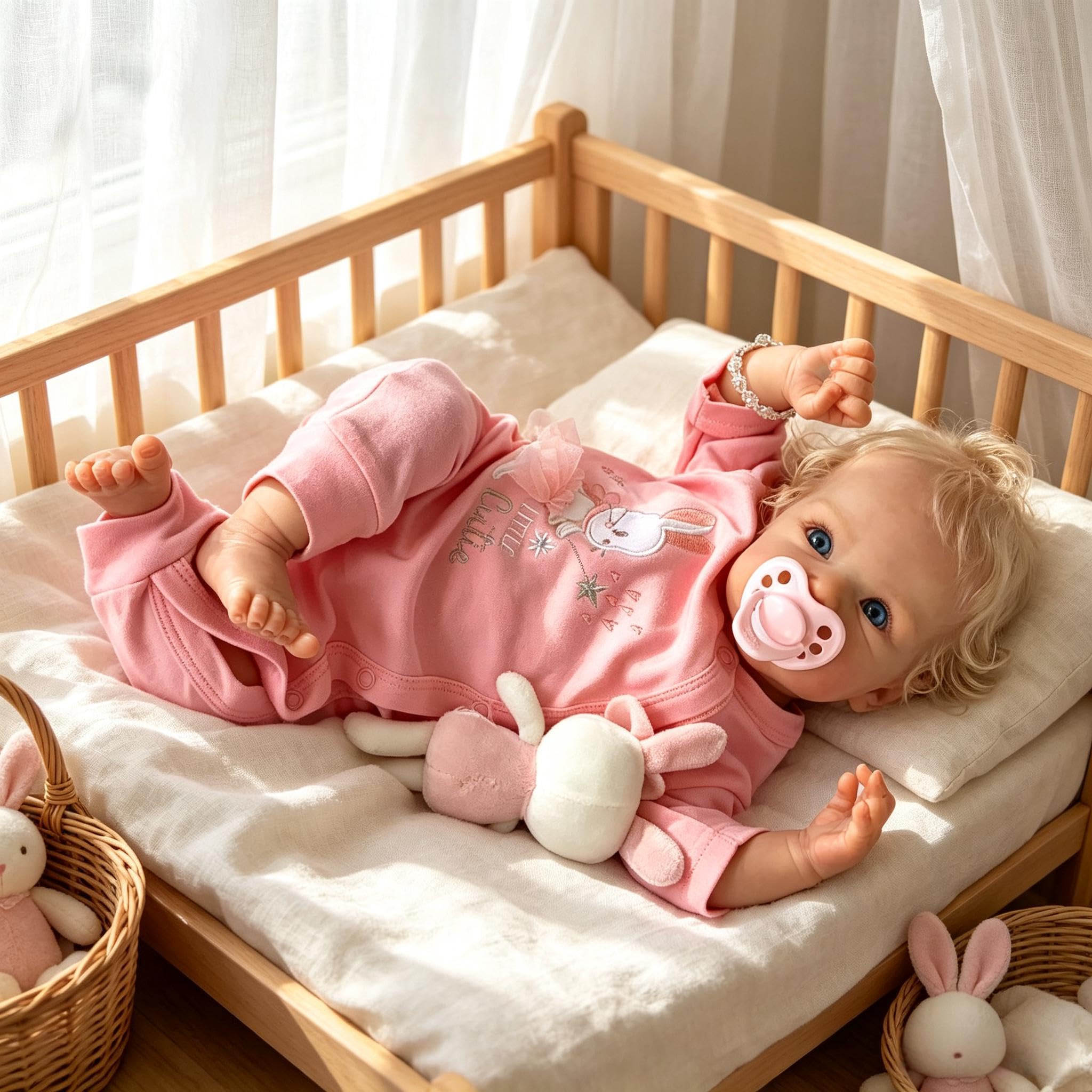 RXDOLL 45 cm prawdziwe lalki dla niemowląt, silikonowe, na całe ciało, winylowe, realistyczne, Reborn Baby Dolls Girl Realistyczne noworodek, lalka, która wygląda jak prawdziwy maluch anatomicznie