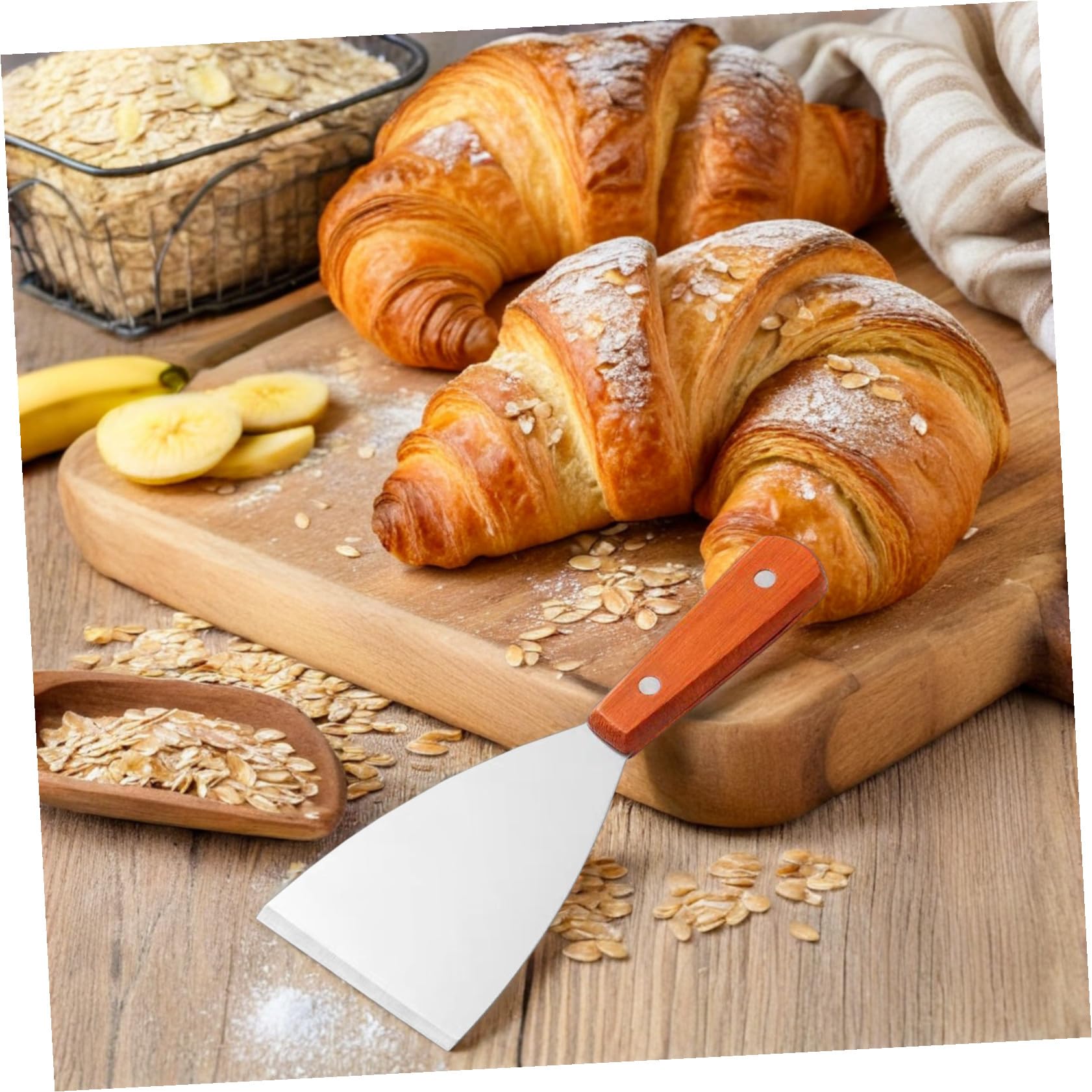 USHOBE Divisor de Pastel de Acero Inoxidable con Asas Laterales para Control Preciso de Porciones, Herramienta Resistente Adecuado para Hornear y Cocinas