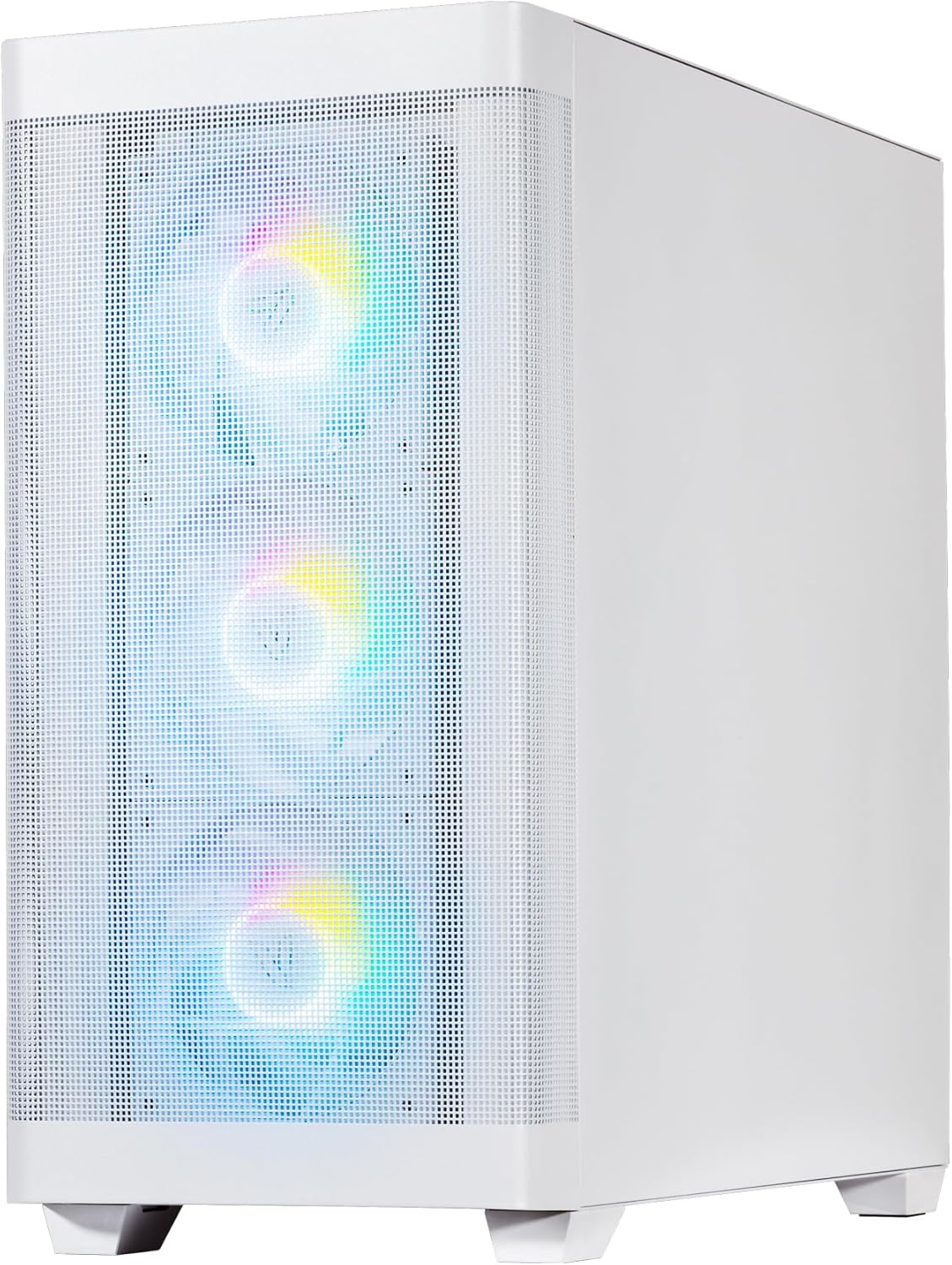 Velztorm White Pilum Z2 Gaming Desktop PC (AMD Ryzen 7 5700X, GeForce RTX 5060, 32GB DDR4 RAM, 1TB PCIe SSD, 240mm Liquid Cooling, 750W Gold PSU, 4 Pre-Built ARGB Fans, Windows 11 Home) 6