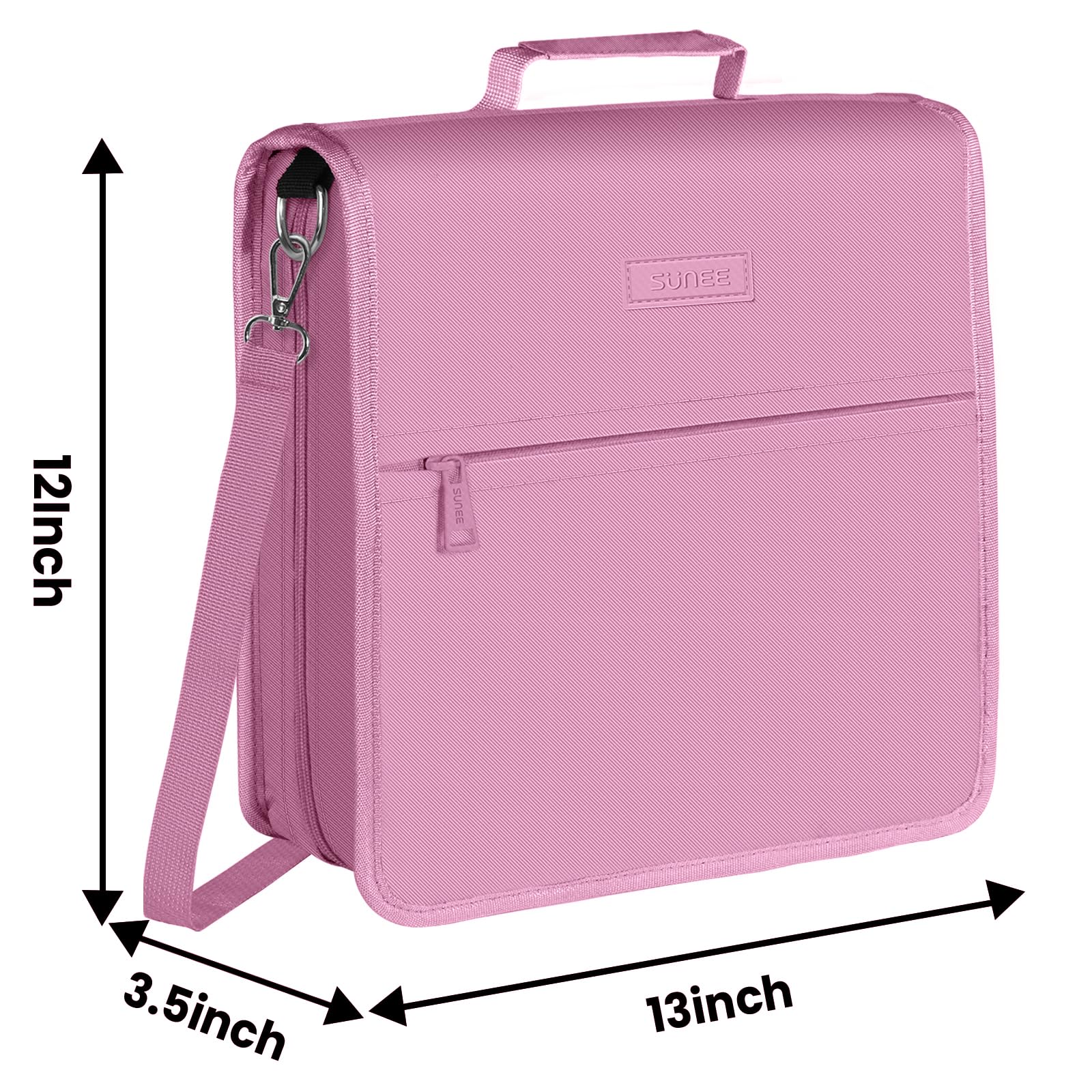 Amazon.com : SUNEE Zipper Binder 3 Ring, 3 Inch O-Ring with Handle