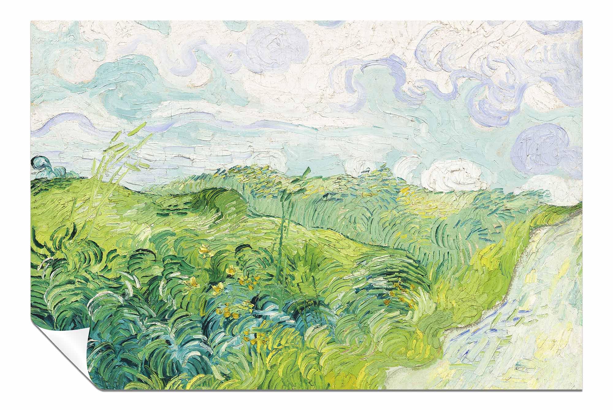 Panther Print Green Wheat Fields Unframed Poster, Pictures for Home Walls, Bedroom, Living Room & Bathroom Decor 91x61cm (36x24in)