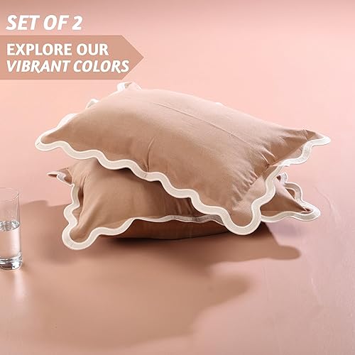 Miniatura 3 de Folkulture Fundas de almohada otoñales de 18 x 18 pulgadas, juego de 2 fundas de almohada decorativas para sofá, bonitas almohadas de exterior o