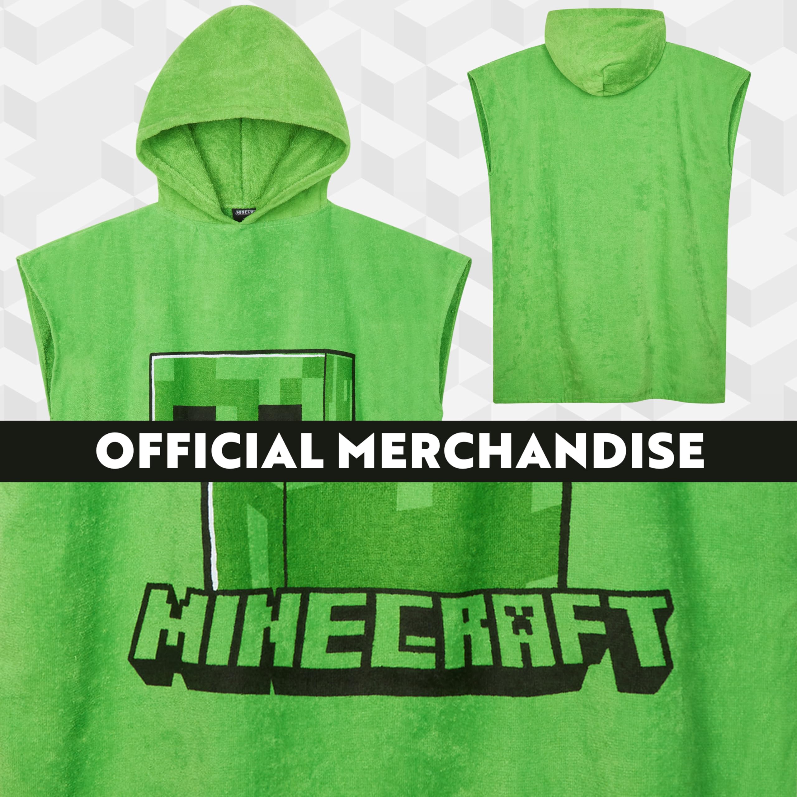 Minecraft badhanddoek met capuchon voor kinderen en tieners veranderende gewaad absorberende Creeper poncho handdoek voor zwemmen bad douche strand vakantie benodigdheden (veelkleurig tie-dye, 10-13