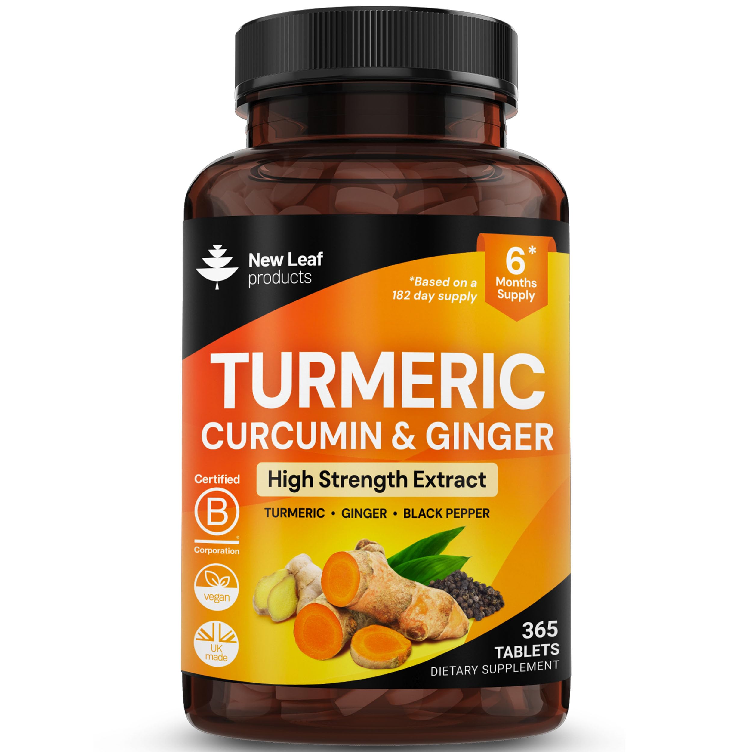 New Leaf Turmeric Tablets bottle