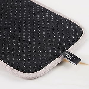 Kate Spade New York Botanical Stripe Pot Holder 2-Pack Set, 7" x 10", Black/Beige