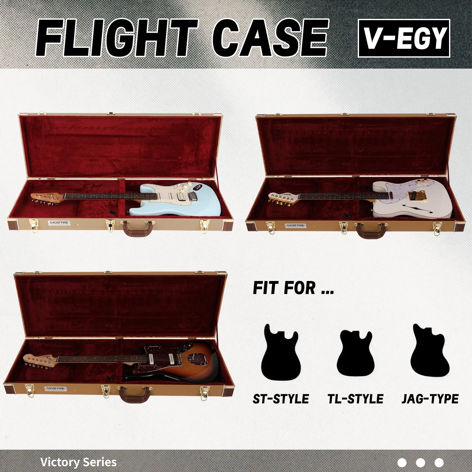 Amazon.com: GHOSTFIRE Wooden Hard-Shell Cases Electric Guitar Case