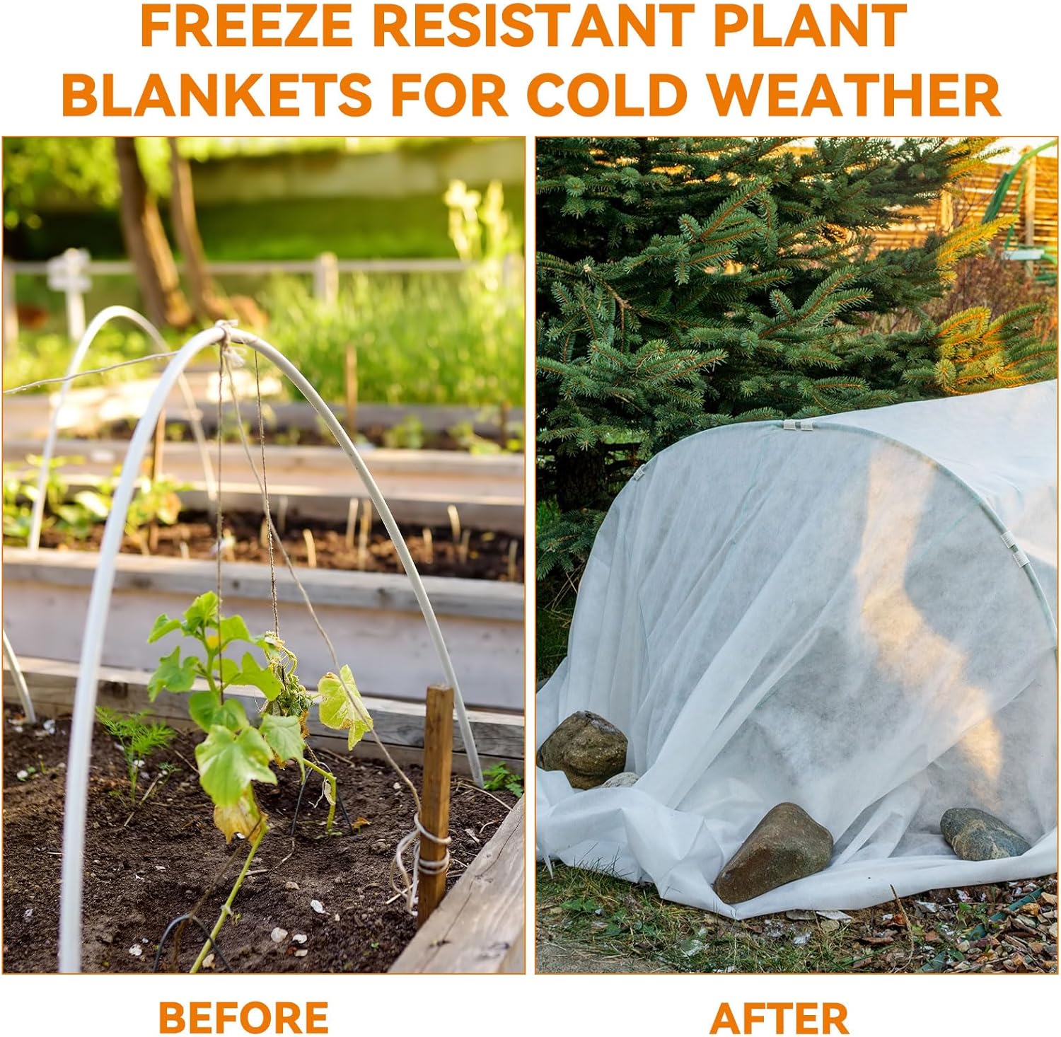 Uiifan 3 Pcs Plant Cover Freeze Protection 10 x 33 ft Floating Row Blanket Reusable Garden Bed Cover Frost Cloth Frost Blankets for Outdoor Plants Winter Cold Weather Pest Overheat Fabric(White)