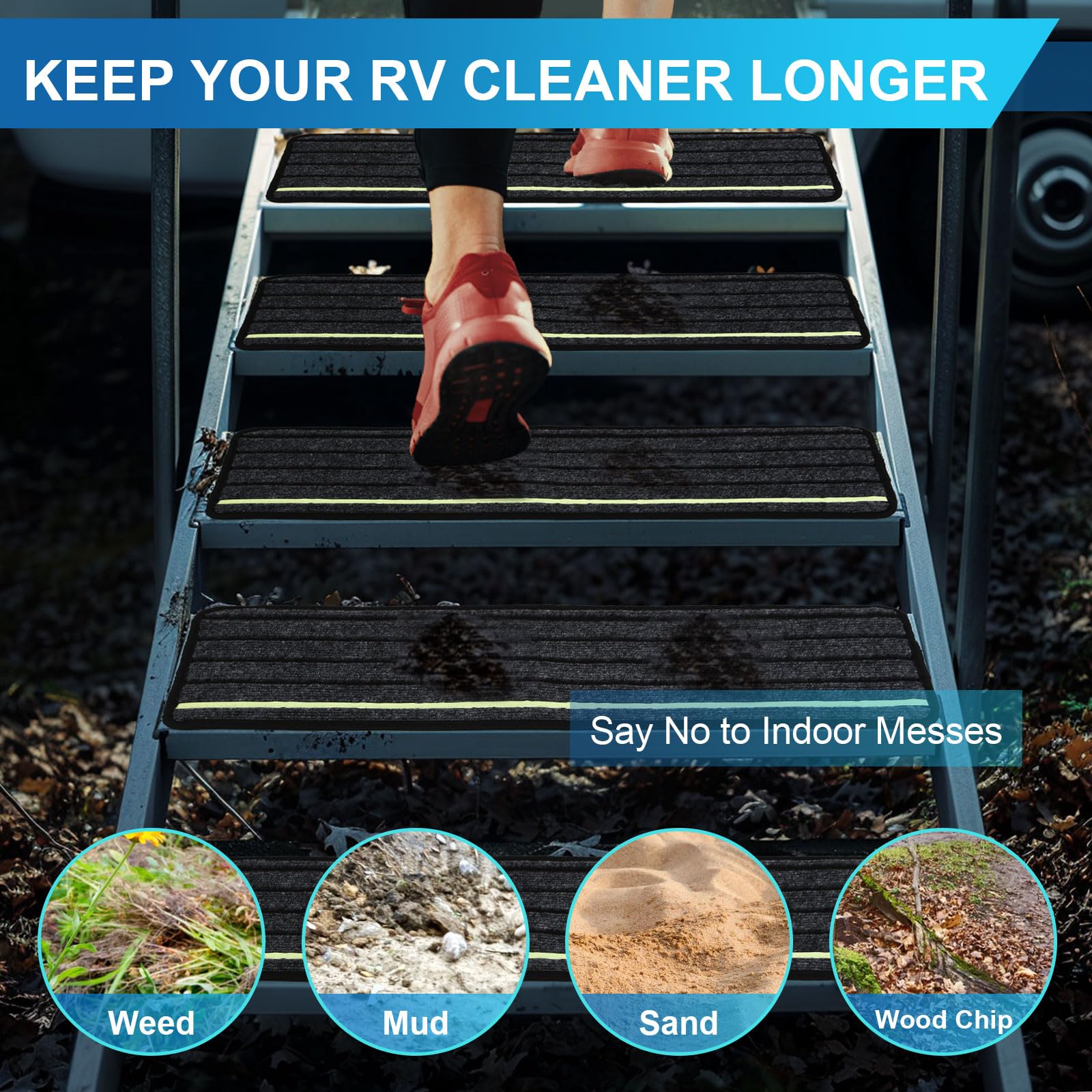 Saosup RV Step Covers 24 Inch,RV Stair Covers